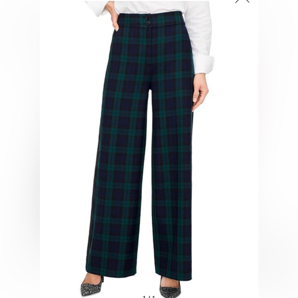 J. Crew Frankie Black Watch Tartan Pants Navy Multi size 4